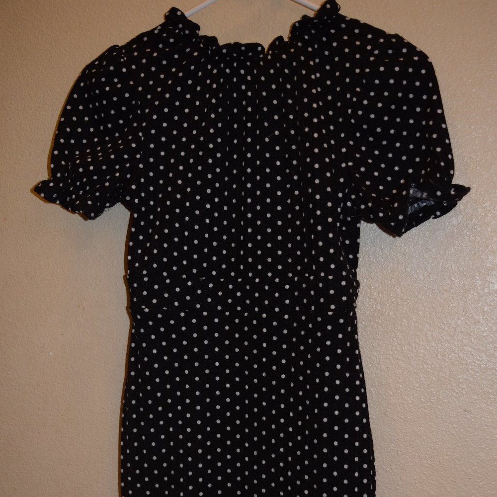 Monteau polka dot knit dress Size S EUC